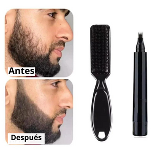 ✍🏾🥳🤩LAPIZ DE BARBA Y CEPILLO EFICAZ PARA MEJORAR EL VELLO FACIAL IMPERMEABLE A PRUEBA DE AGUA Y SUDOR