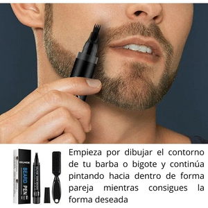 ✍🏾🥳🤩LAPIZ DE BARBA Y CEPILLO EFICAZ PARA MEJORAR EL VELLO FACIAL IMPERMEABLE A PRUEBA DE AGUA Y SUDOR